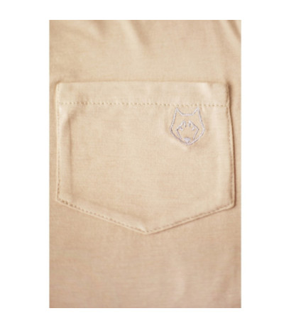 LA022 Top do spania bez rękawów z kieszonką - cappuccino