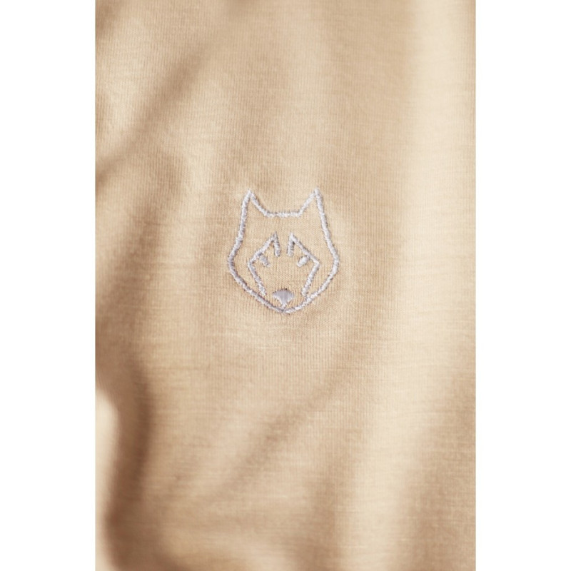 LA029 Wiskozowa bluzka z rozcięciami po bokach - cappuccino