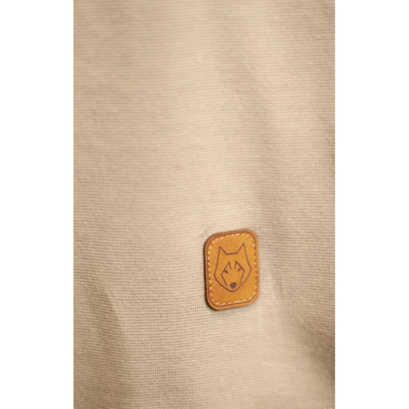 LA033 Sukienka z bawełny prążkowanej bez rękawów - cappuccino