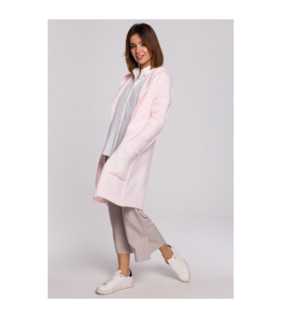 BK063 Kardigan z motywem gwiazdy - cukierkowy róż