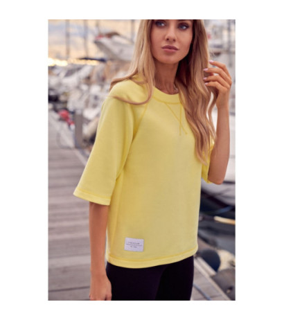 M584 Bluza Z Krótkimi Rękawami - cytrynowa