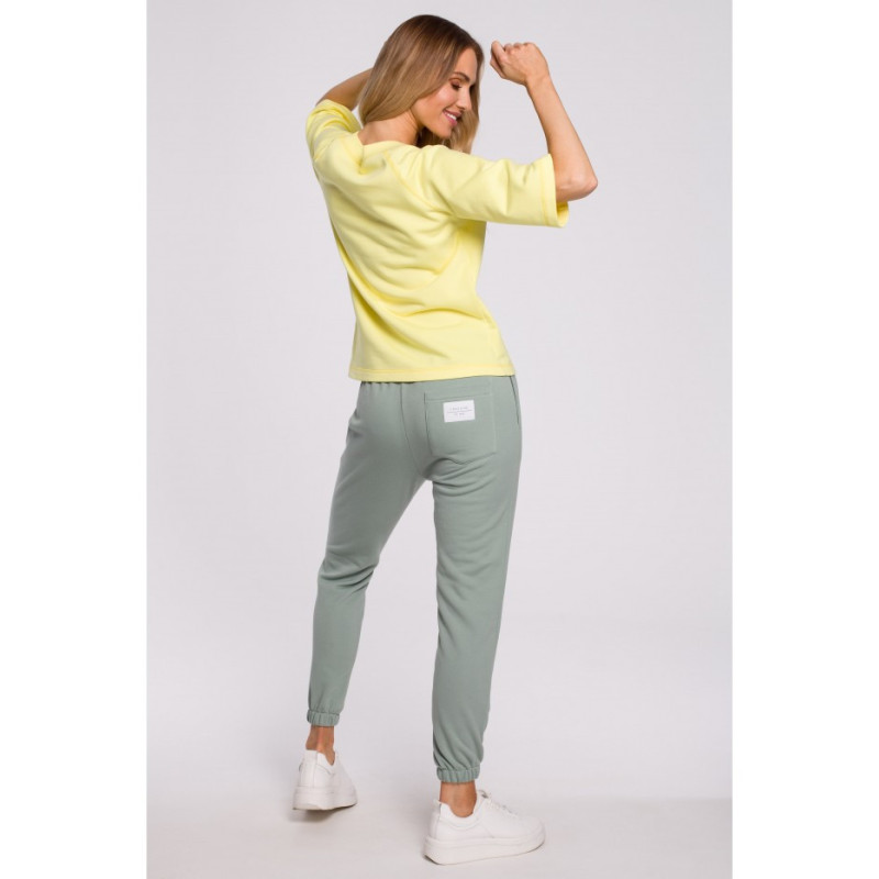 M584 Bluza Z Krótkimi Rękawami - cytrynowa