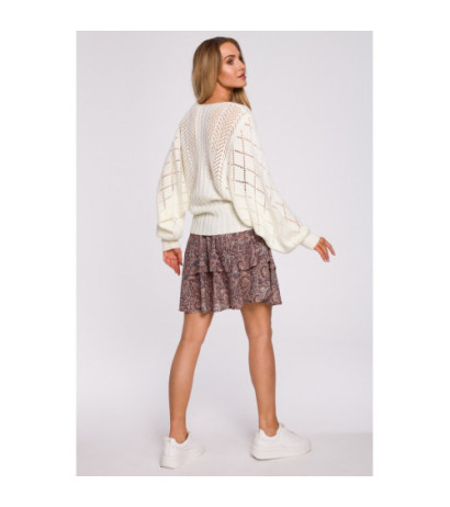 M595 Sweter Z Rękawami Nietoperzowymi - ecru