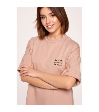 B194 Sukienka t-shirtowa - mokka