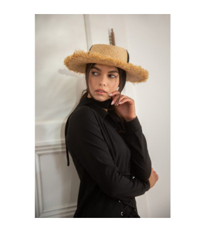 K094 Sukienka koszulowa z wiązaniem - czarna