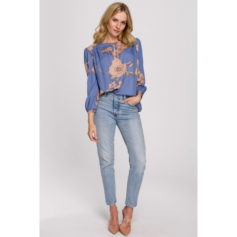 K099 Bluzka z bufiastymi rękawami - model 1