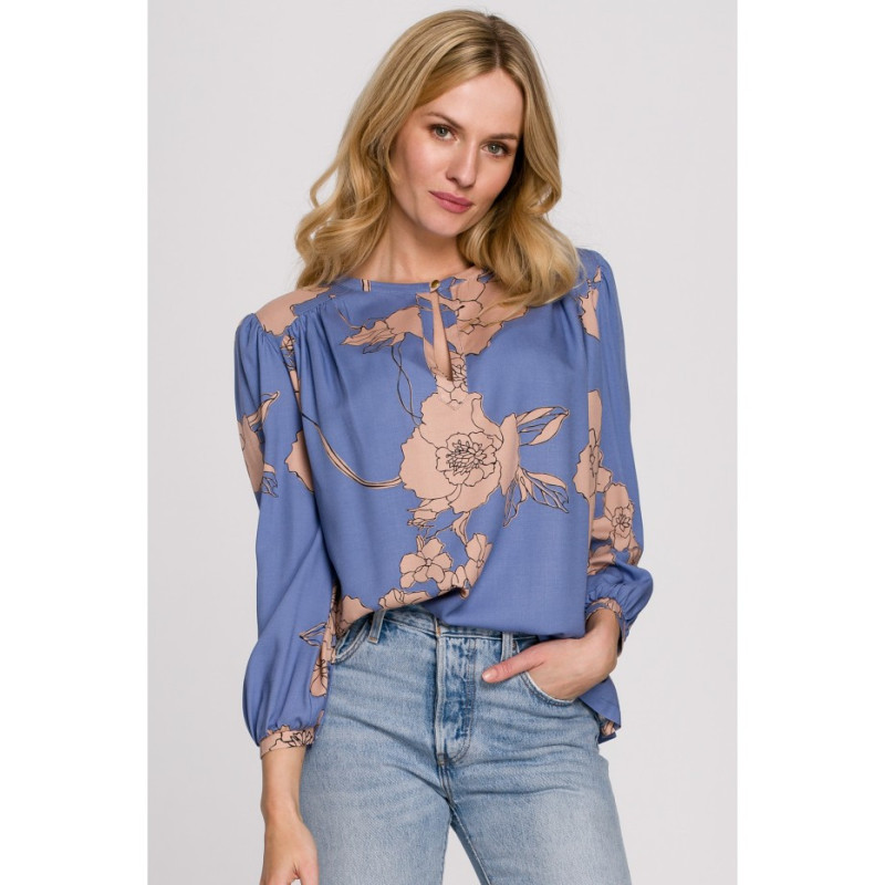 K099 Bluzka z bufiastymi rękawami - model 1