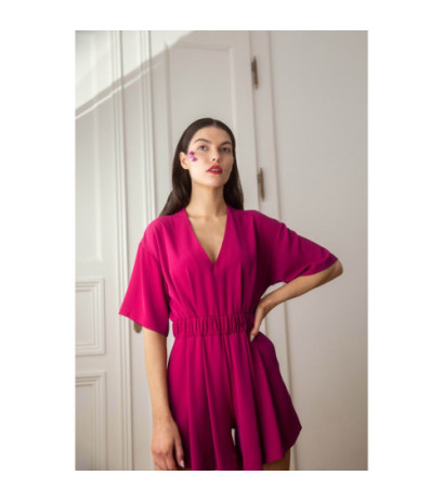 K102 Kombinezon z kimonowymi rękawami - śliwkowy