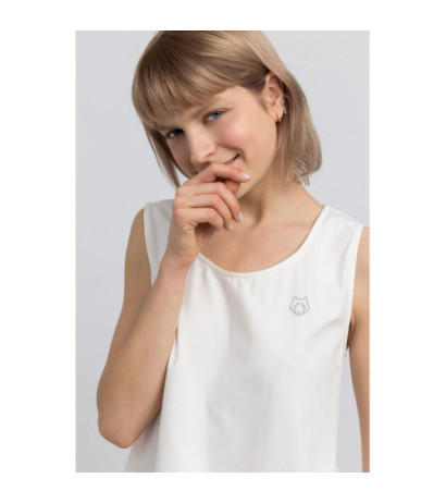 LA052 Bawełniana koszulka do spania - ecru