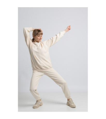 LA057 Bluza z wilkiem - waniliowa