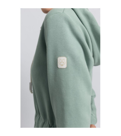 LA059 Kombinezon z kapturem i zamkiem - miętowy