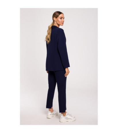 M602 Żakiet zapinany na podszewce - granatowy