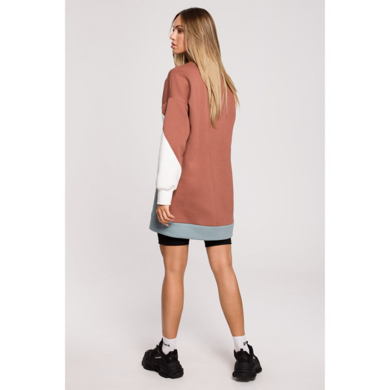 M618 Sukienka trójkolorowa - model 1