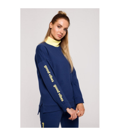 M620 Bluza z logo GOOD VIBES - atramentowa