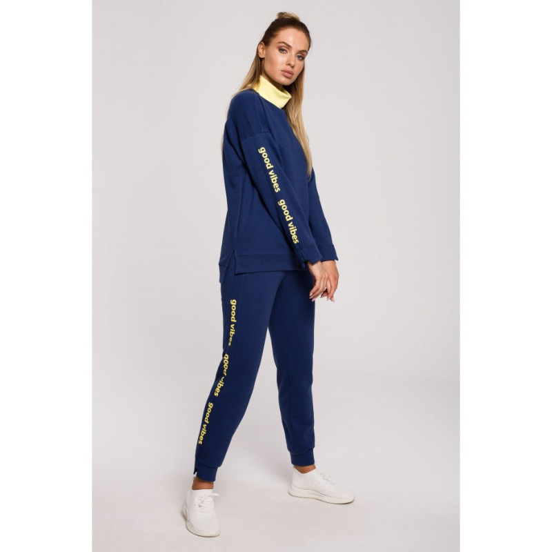 M620 Bluza z logo GOOD VIBES - atramentowa