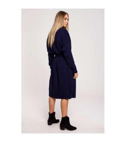 M633 Kardigan z paskiem - granatowy