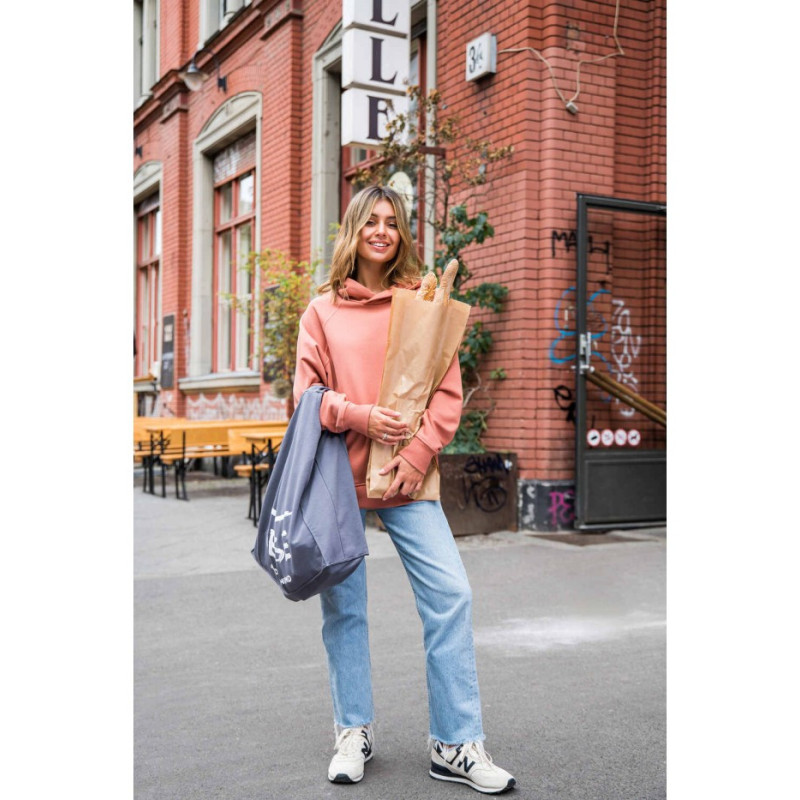 B198 Bluza z kapturem kangurek UNISEX - ceglasta