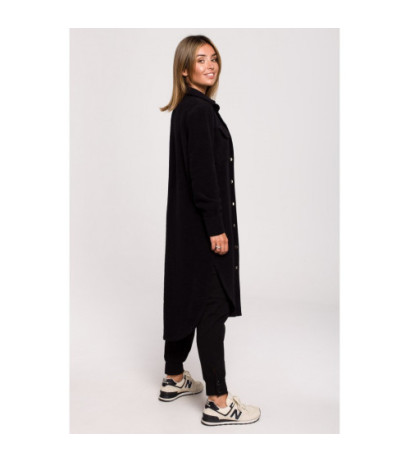 B204 Kurtka koszulowa z kieszeniami - czarna