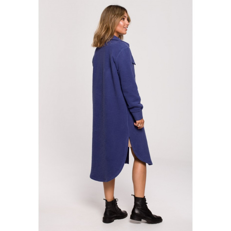 B204 Kurtka koszulowa z kieszeniami - indygo