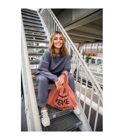 B205 Bluza z warstwowymi rękawami UNISEX - antracytowa