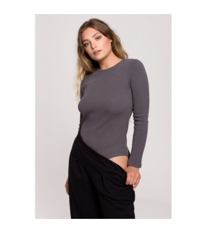 B209 Body z rozcięciem na plecach - antracytowe