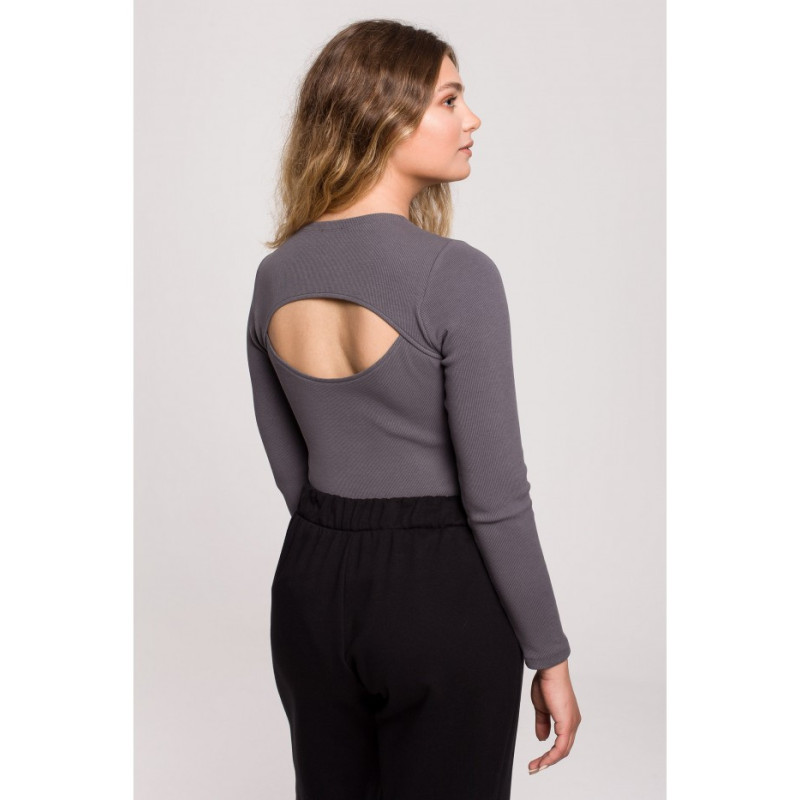 B209 Body z rozcięciem na plecach - antracytowe