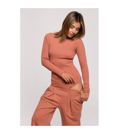 B209 Body z rozcięciem na plecach - ceglaste