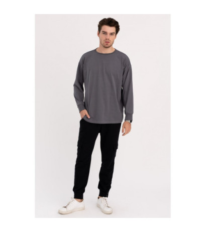 B212 Longsleeve UNISEX z nadrukiem- antracytowy