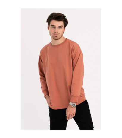 B212 Longsleeve UNISEX z nadrukiem - ceglasty