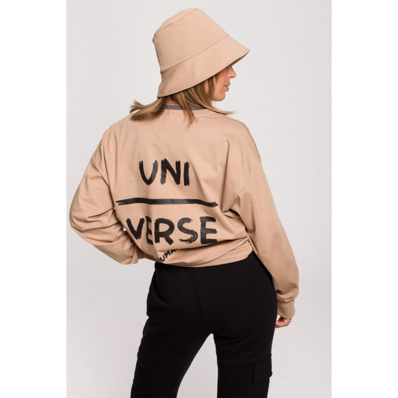 B212 Longsleeve UNISEX z nadrukiem - orzechowy