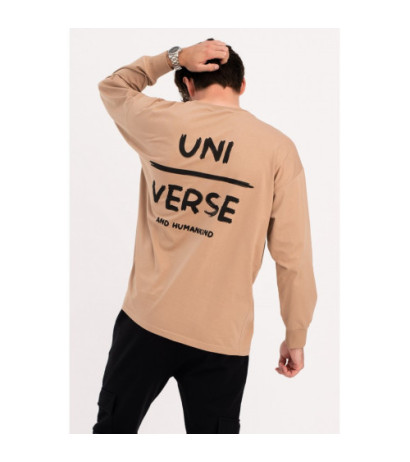 B212 Longsleeve UNISEX z nadrukiem - orzechowy