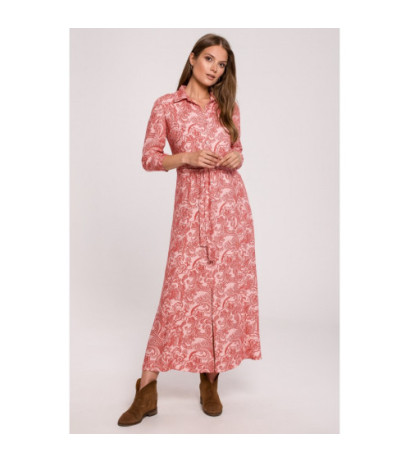 K117 Sukienka maxi zapinana na guziki - model 3