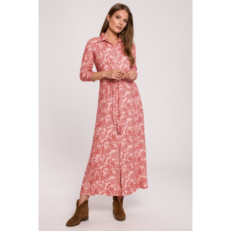 K117 Sukienka maxi zapinana na guziki - model 3