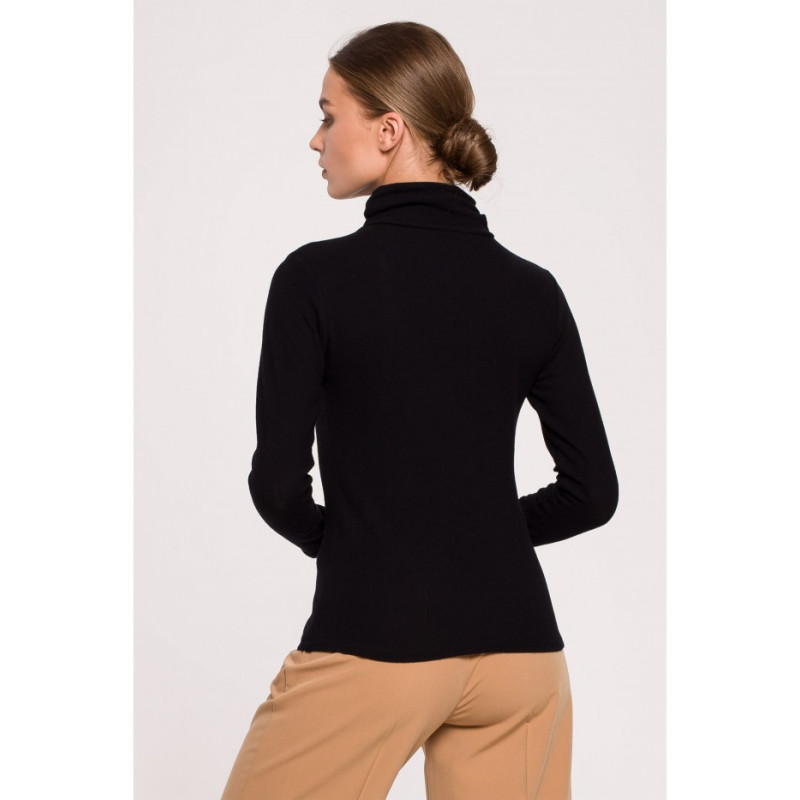 S278 Golf z marszczeniem na boku - czarny