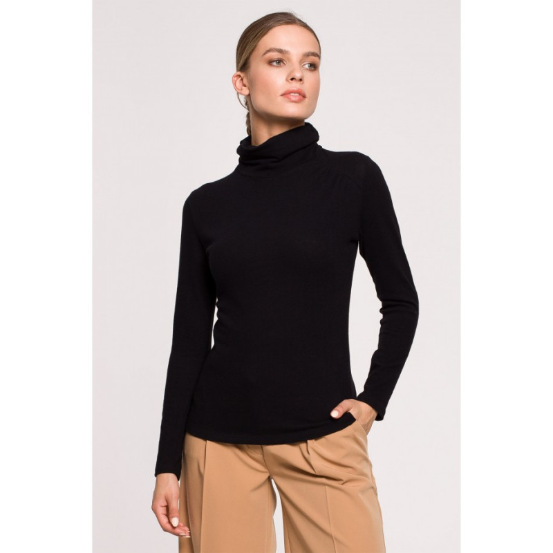 S278 Golf z marszczeniem na boku - czarny