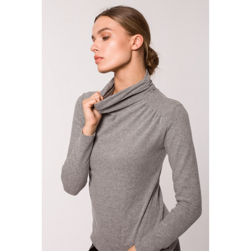 S278 Golf z marszczeniem na boku - szary