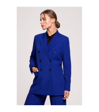 S281 Żakiet dwurzędowy - chabrowy