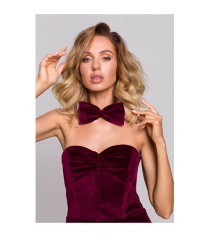 M663 Mucha welurowa - bordowa