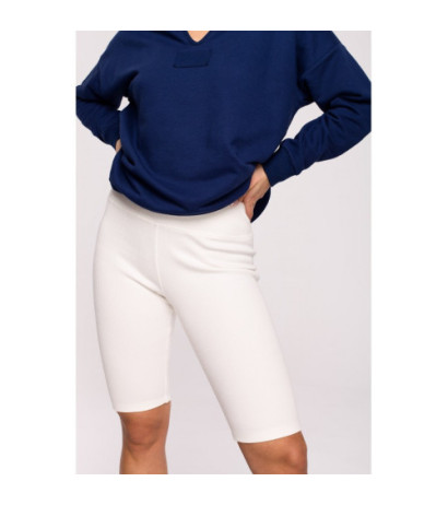 B231 Legginsy typu kolarki - ecru
