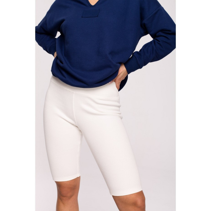 B231 Legginsy typu kolarki - ecru