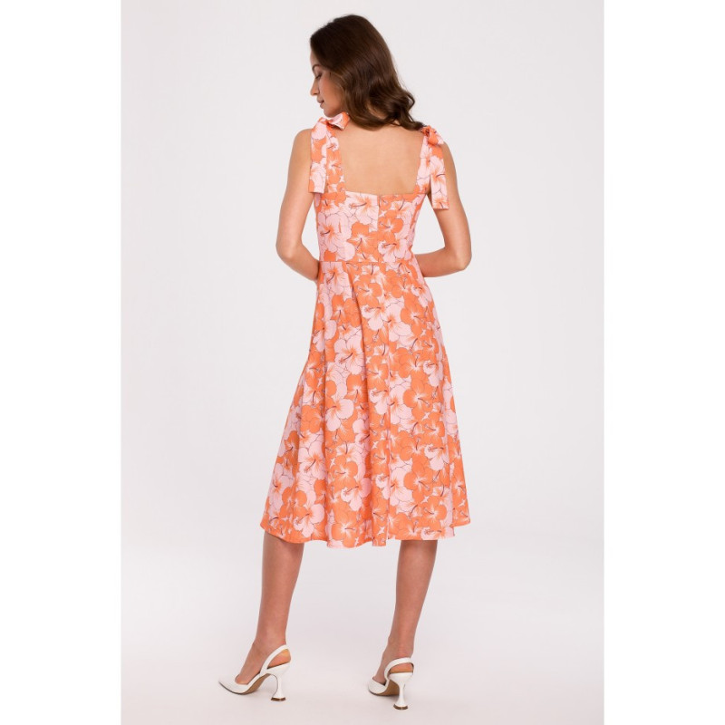 K134 Sukienka z wiązanymi ramiączkami - model 1