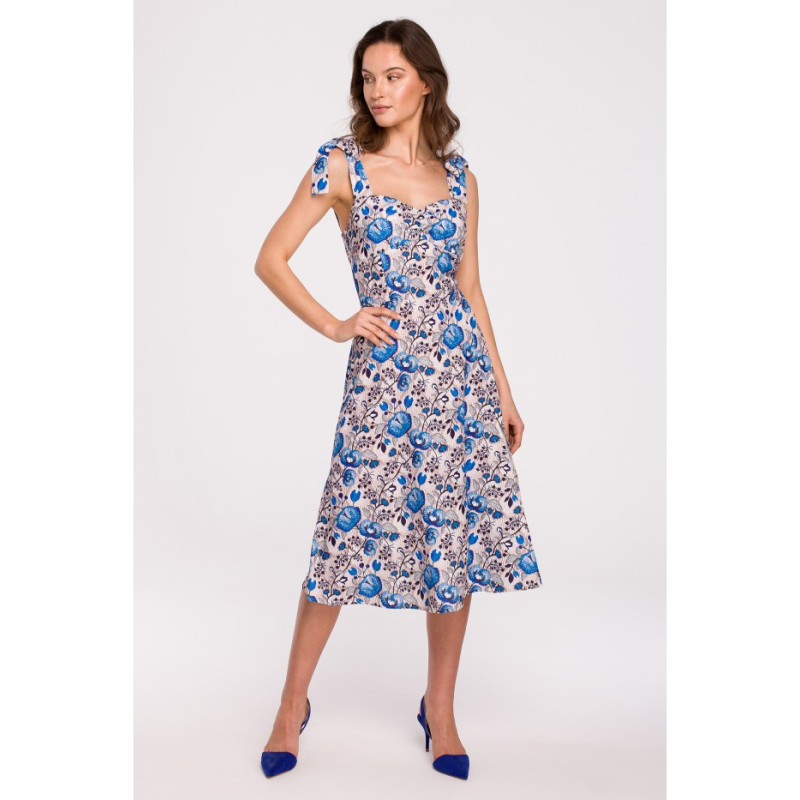 K134 Sukienka z wiązanymi ramiączkami - model 2