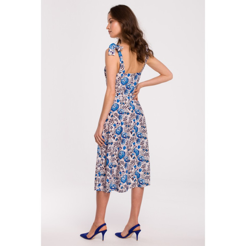 K134 Sukienka z wiązanymi ramiączkami - model 2