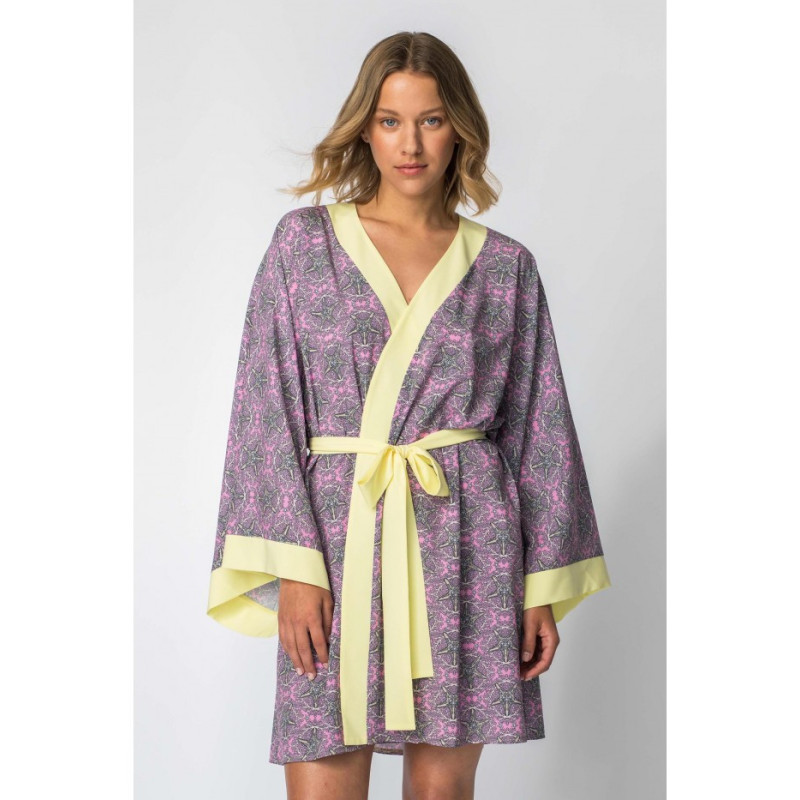 LA107 Kimono z kolorowym nadrukiem - model 2