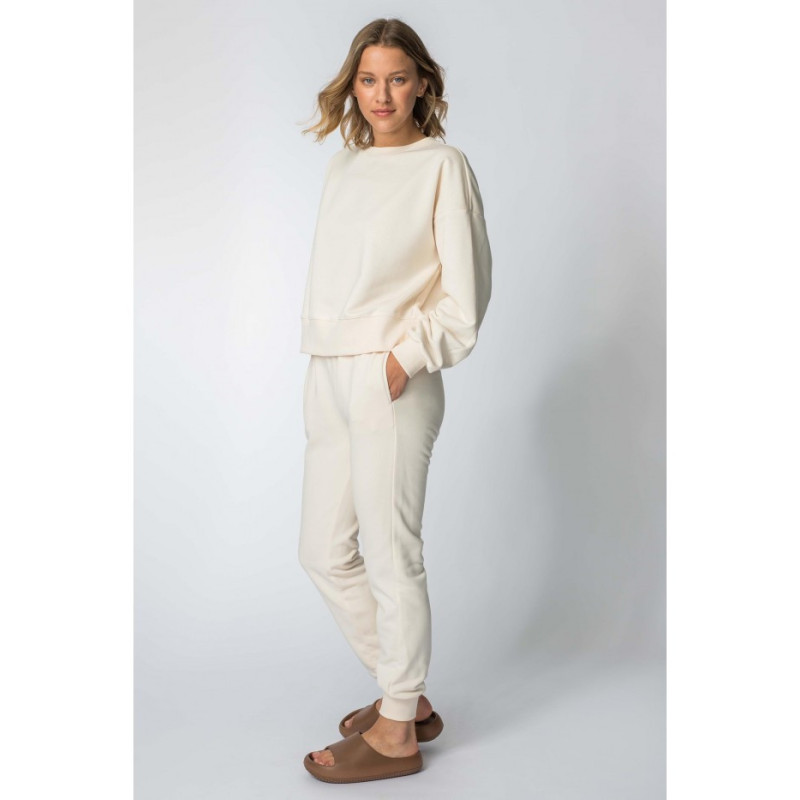 LA111 Bluza ze ściągaczami - waniliowa