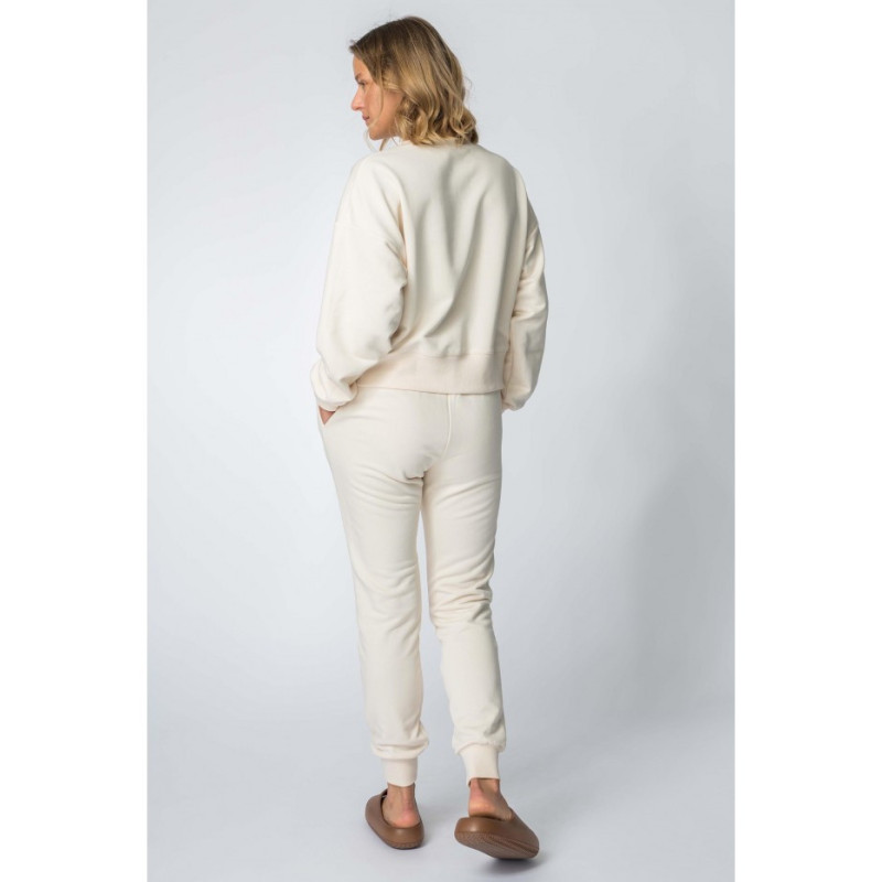 LA111 Bluza ze ściągaczami - waniliowa