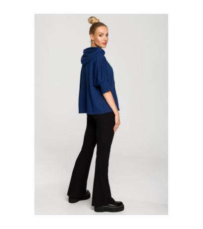 M689 Bluza z kapturem i dodatkowymi mankietami - atramentowa