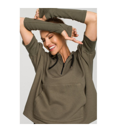 M689 Bluza z kapturem i dodatkowymi mankietami - khaki