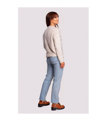 BK091 Sweter ze stójką - kość słoniowa