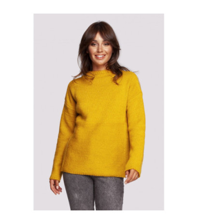 BK091 Sweter ze stójką - miodowy